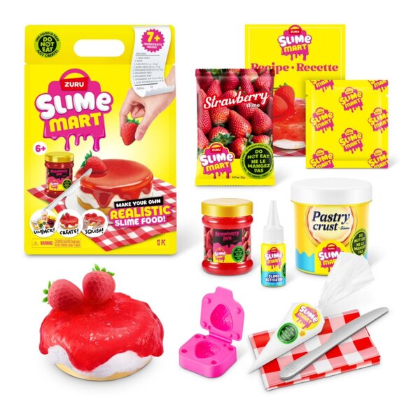 Slime Mart STRAWBERRY CHEESECAKE Pretend Play Food Themed DIY Slime Craft Toys - Picture 1 of 4